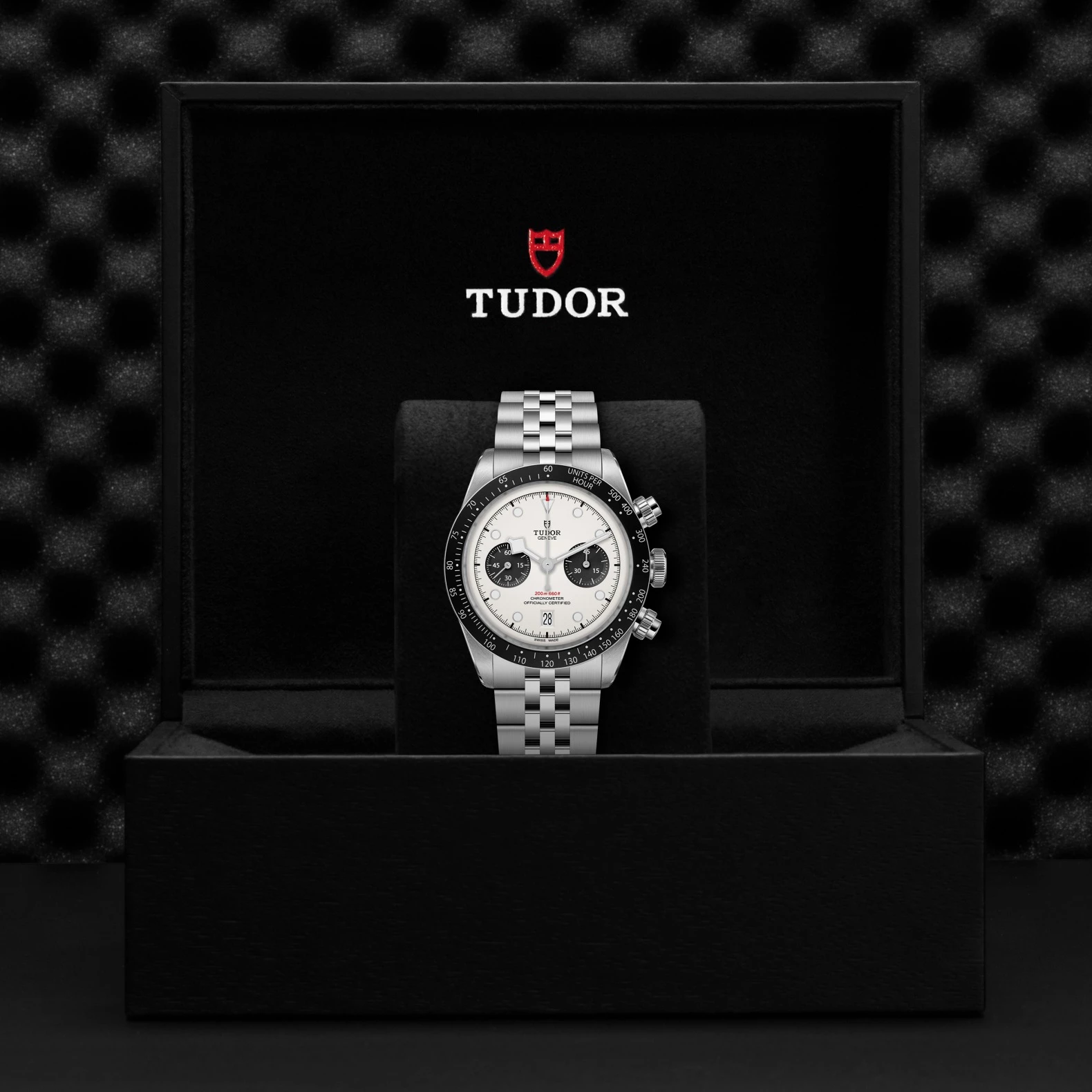 Montre TUDOR Black Bay Chrono, boîtier en acier, 41 mm, bracelet en acier