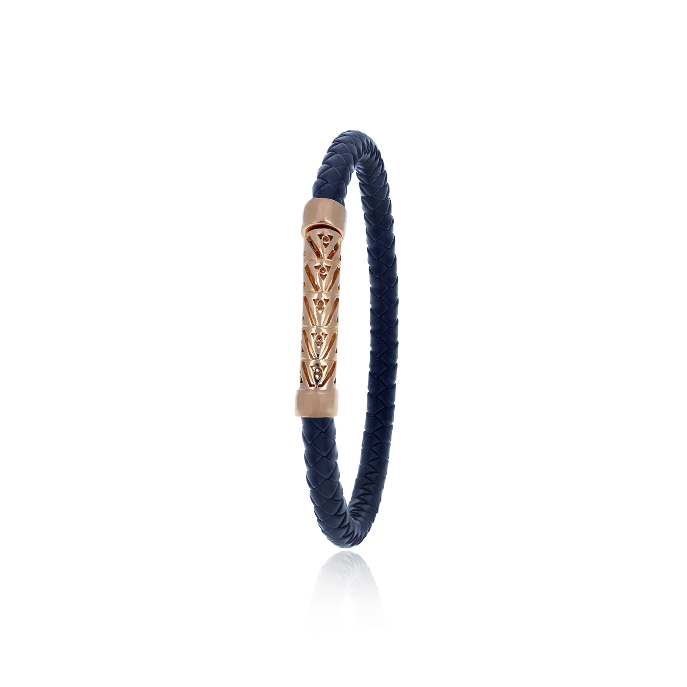 Bracelet Amazigh Cuir Bleu