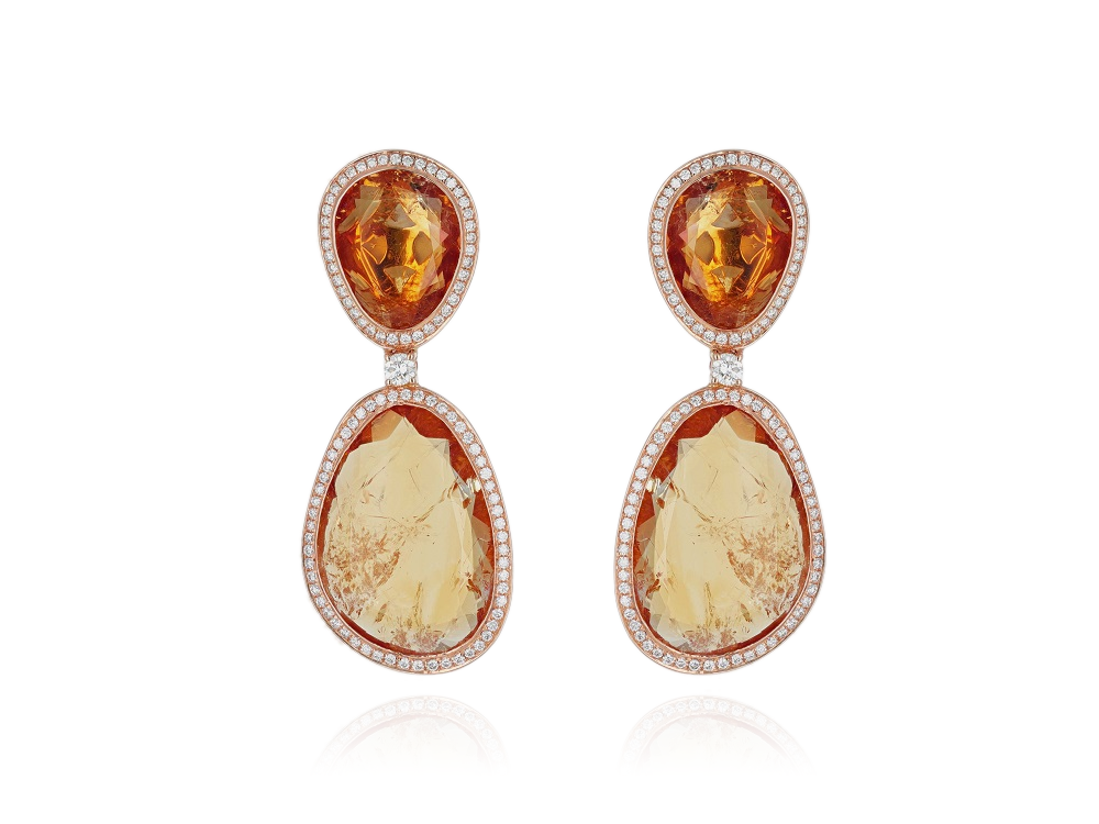 Boucles d’Oreilles Citrine