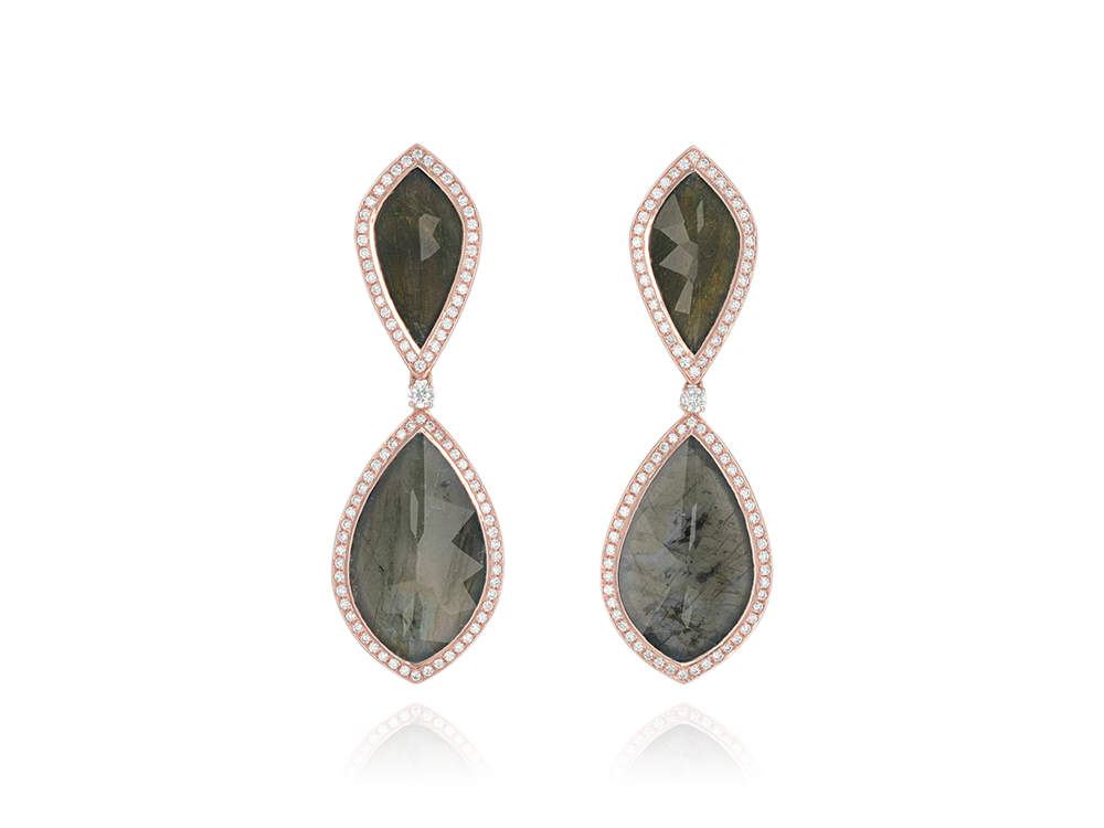 Boucles d’Oreilles Labradorite