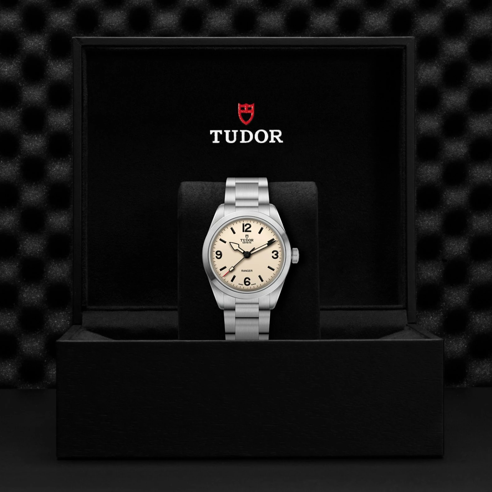 TUDOR Ranger watch 36mm steel case, beige domed dial