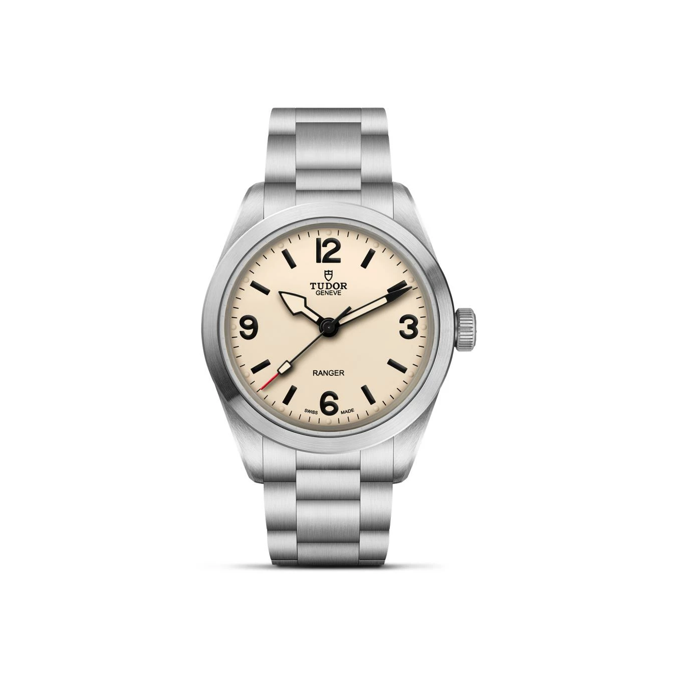 Montre TUDOR Ranger, boîtier en acier de 39 mm, cadran beige bombé