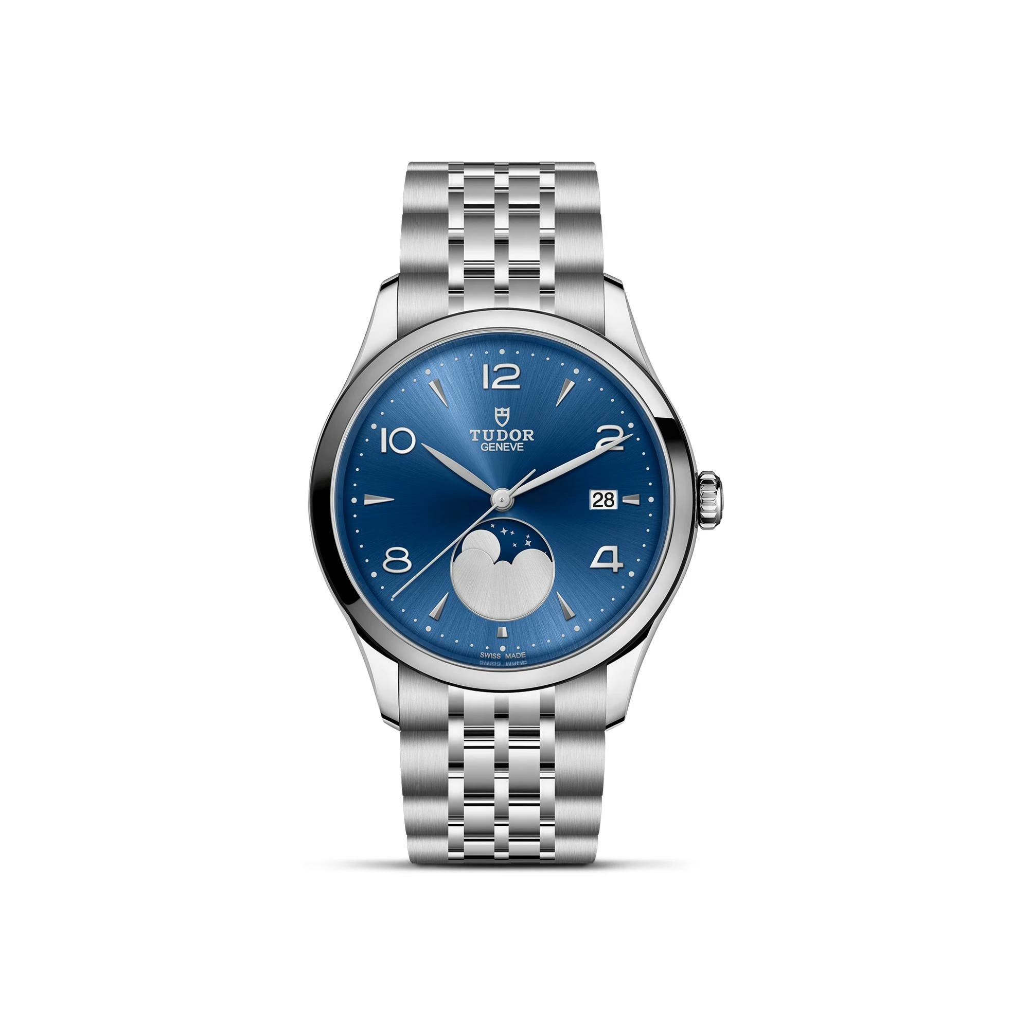 TUDOR 1926 Luna watch 39mm steel case, Moon phase indicator