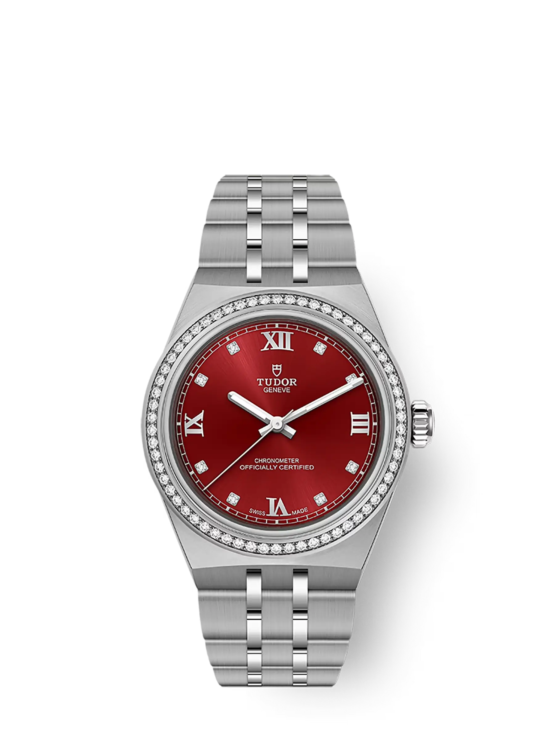 TUDOR Royal boîtier en acier, 30 mm cadran bordeaux