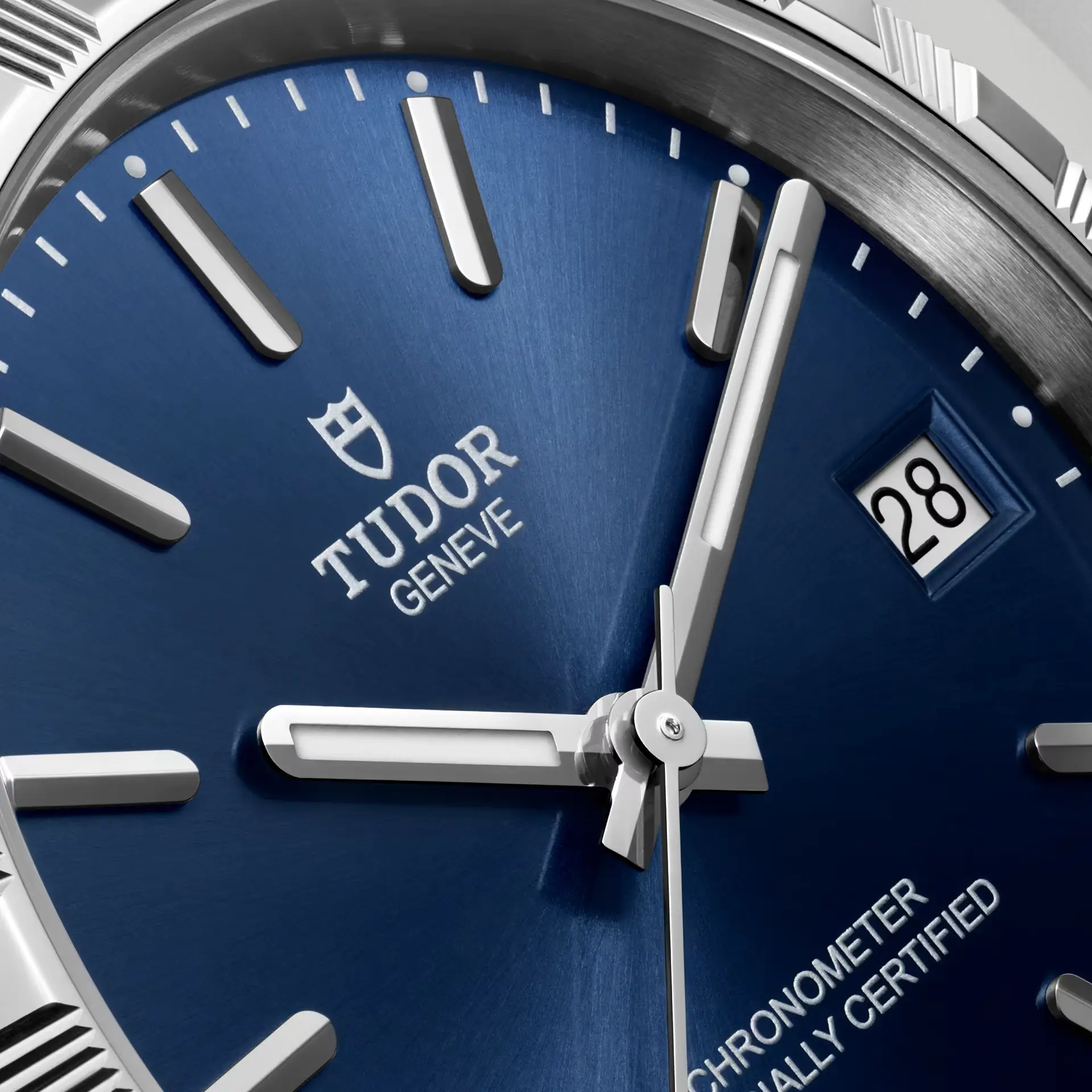 TUDOR Royal boîtier en acier, 36 mm cadran bleu