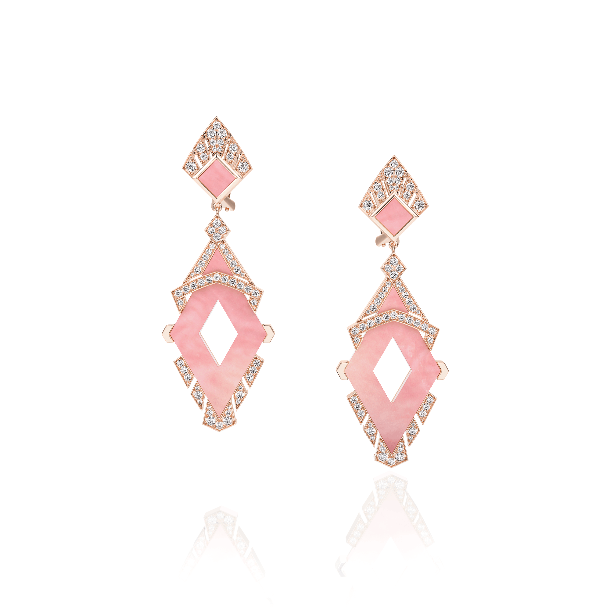 Boucles D'oreilles Museum 2 Opale Rose