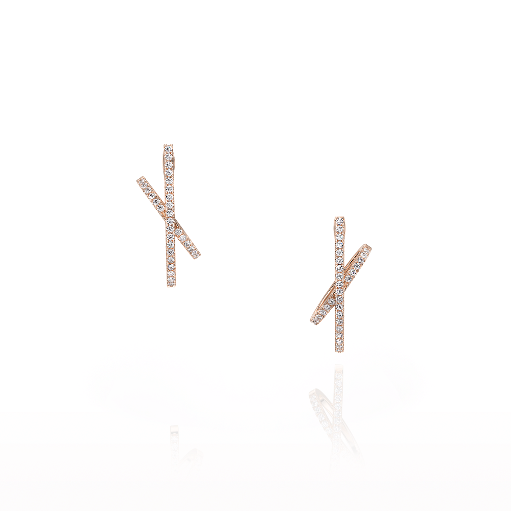 Boucles D'oreilles Infini Or Rose