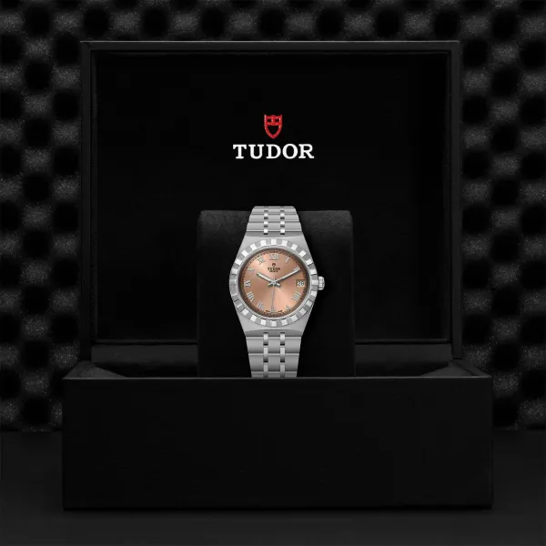 Montre TUDOR Royal boîtier en acier, 34 mm, cadran saumon