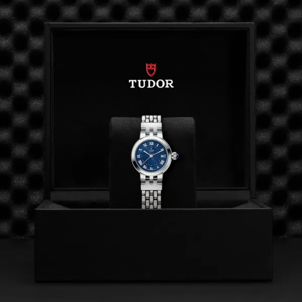 Montre TUDOR Clair de Rose, boîtier en acier, 26 mm, cadran bleu