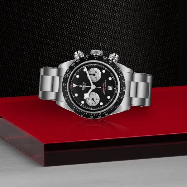 Montre TUDOR Black Bay Chrono, boîtier en acier, 41 mm, bracelet en acier