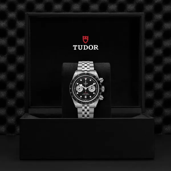 Montre TUDOR Black Bay Chrono, boîtier en acier, 41 mm, bracelet en acier