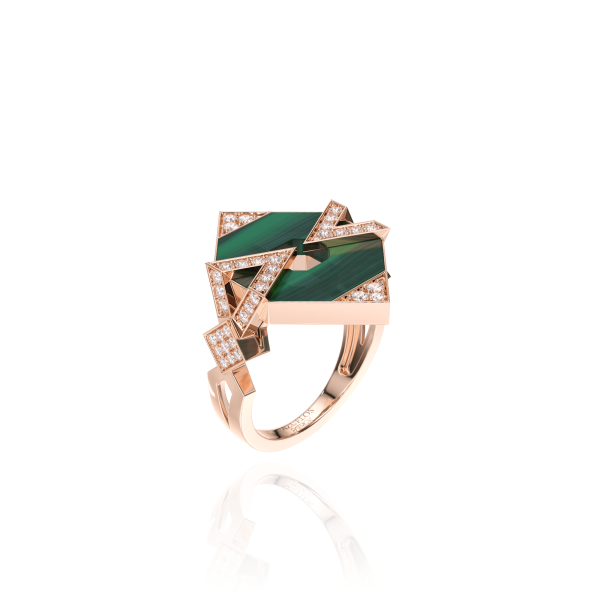 Bague Museum Carre Malachite