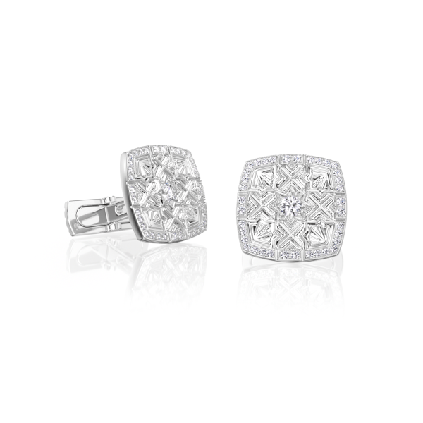 Boutons de manchette Moucharabieh Or Rose / Or Blanc / Or Jaune