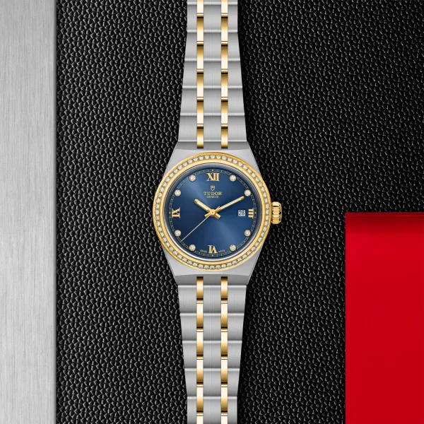 TUDOR Royal watch, 28mm steel case, blue dial