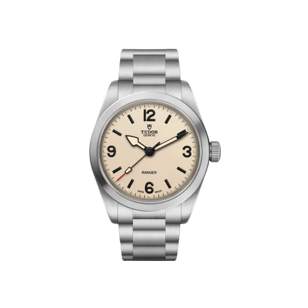 TUDOR Ranger watch 36mm steel case, beige domed dial