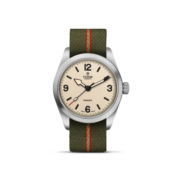TUDOR Ranger watch 36mm steel case, beige domed dial