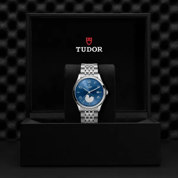 TUDOR 1926 Luna watch 39mm steel case, Moon phase indicator