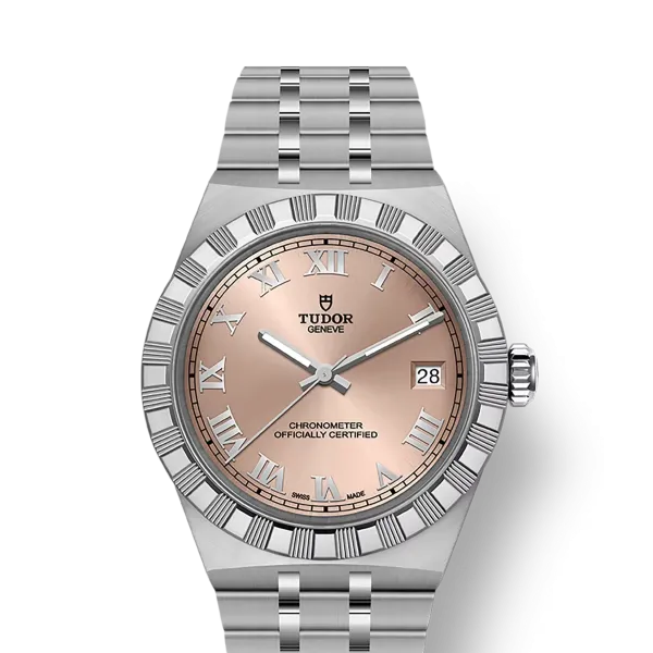 TUDOR Royal boîtier en acier, 36 mm cadran saumon