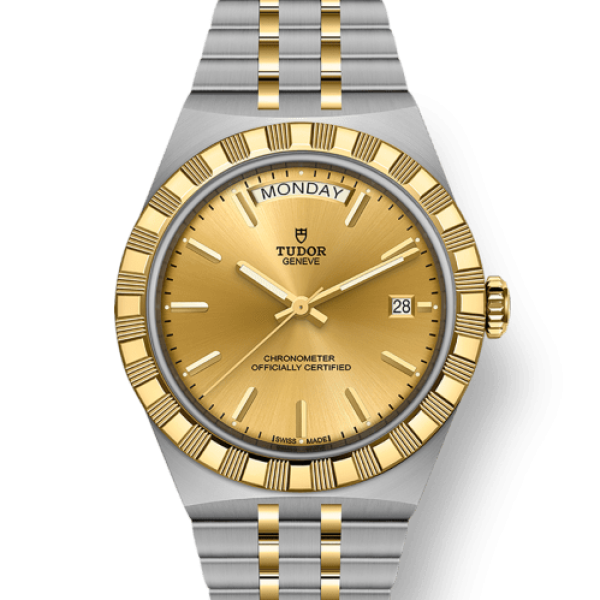 TUDOR Royal Boîtier en acier et or jaune, 40 mm Bracelet en acier et or jaune