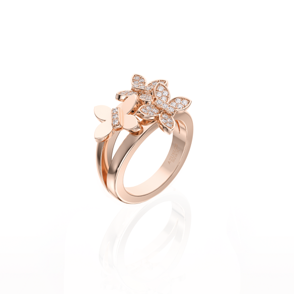 Bague Papillon Or Rose