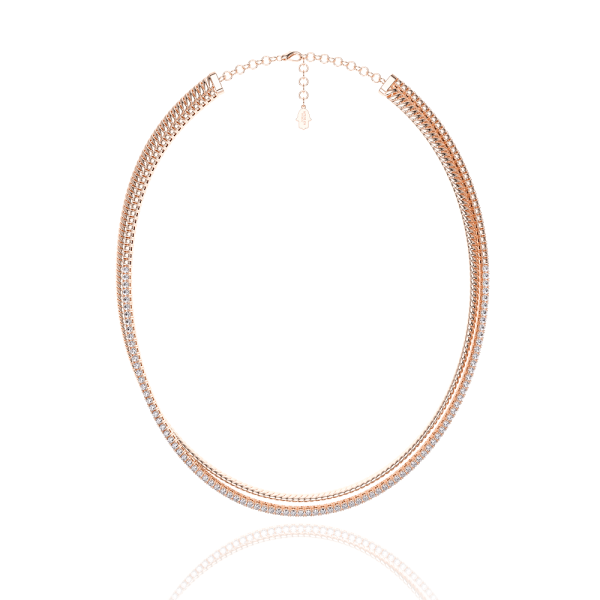 Collier Croisé Or Rose